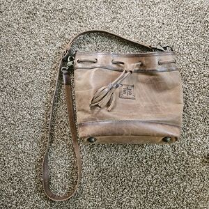 STS Ranchwear Tan Leather Crossbody Bag With Concealed Carry Inside
